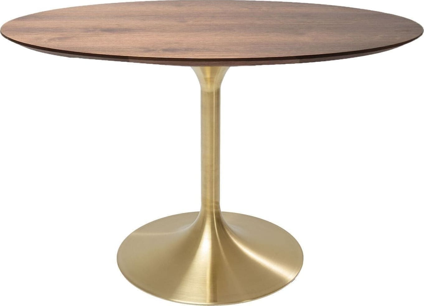 Tafel Invitation Set Walnut Brass Ø120cm Kare Design Eettafel 85956
