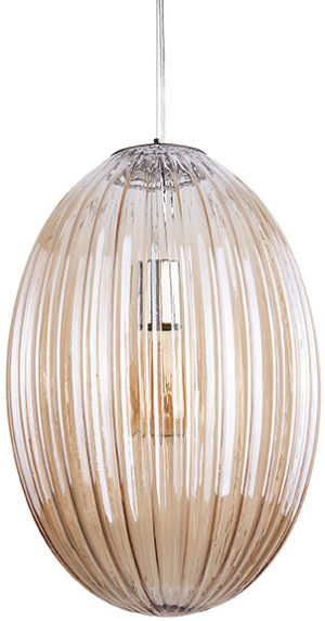 Hanglamp Smart Oval Large - Amber Brown Leitmotiv Hanglamp LM1903BR
