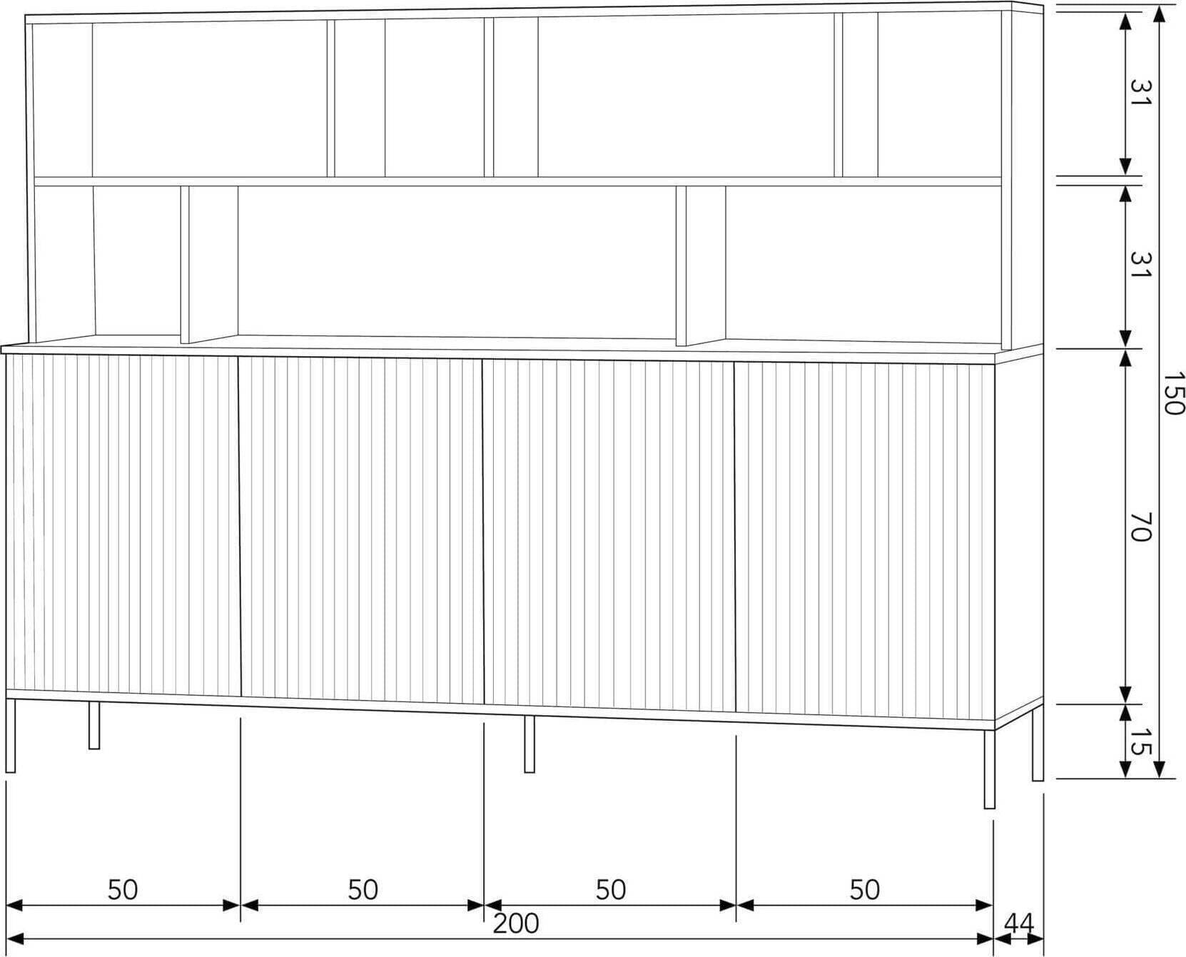 New Gravure Wandkast Eiken – Blanke Lak € 1.199,- ⋆ WOOOD