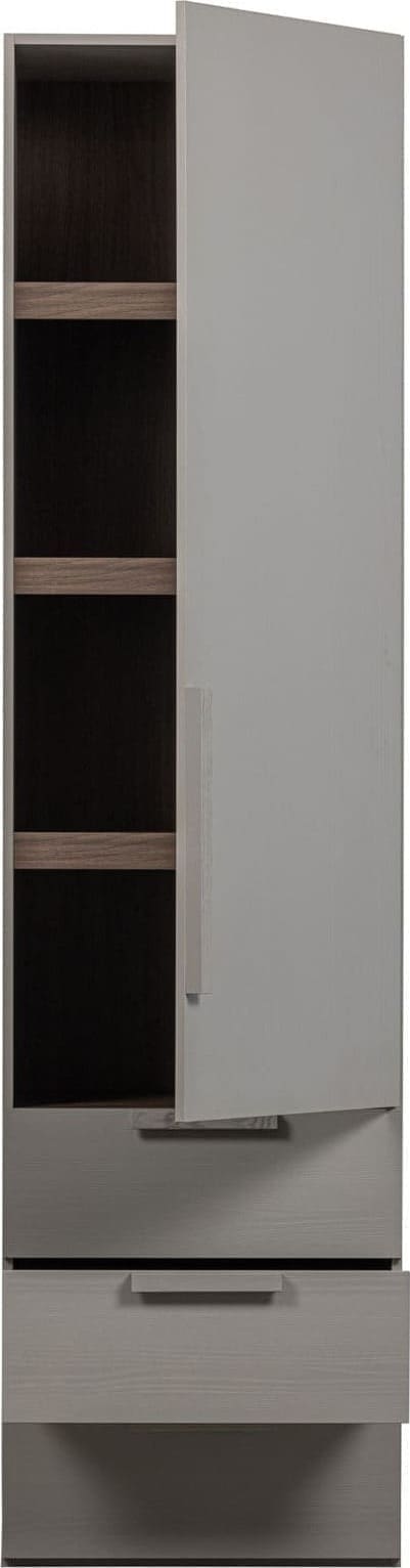 WOOOD Rens - 1 Drs Hang/legkast Greep Lang Noten/kiezelgrijs Grijs Kast