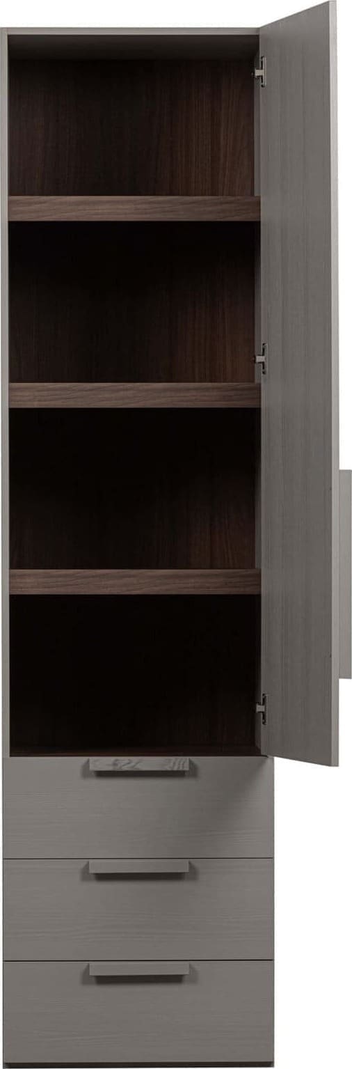 WOOOD Rens - 1 Drs Hang/legkast Greep Lang Noten/kiezelgrijs Grijs Kast