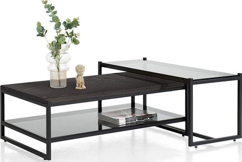 Modali salontafel - 100x38 cm - glas blad - Afbeelding 5