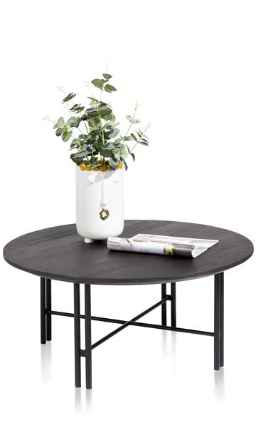 Xooon Vik salontafel rond 80 cm - onyx Zwart Bijzettafel