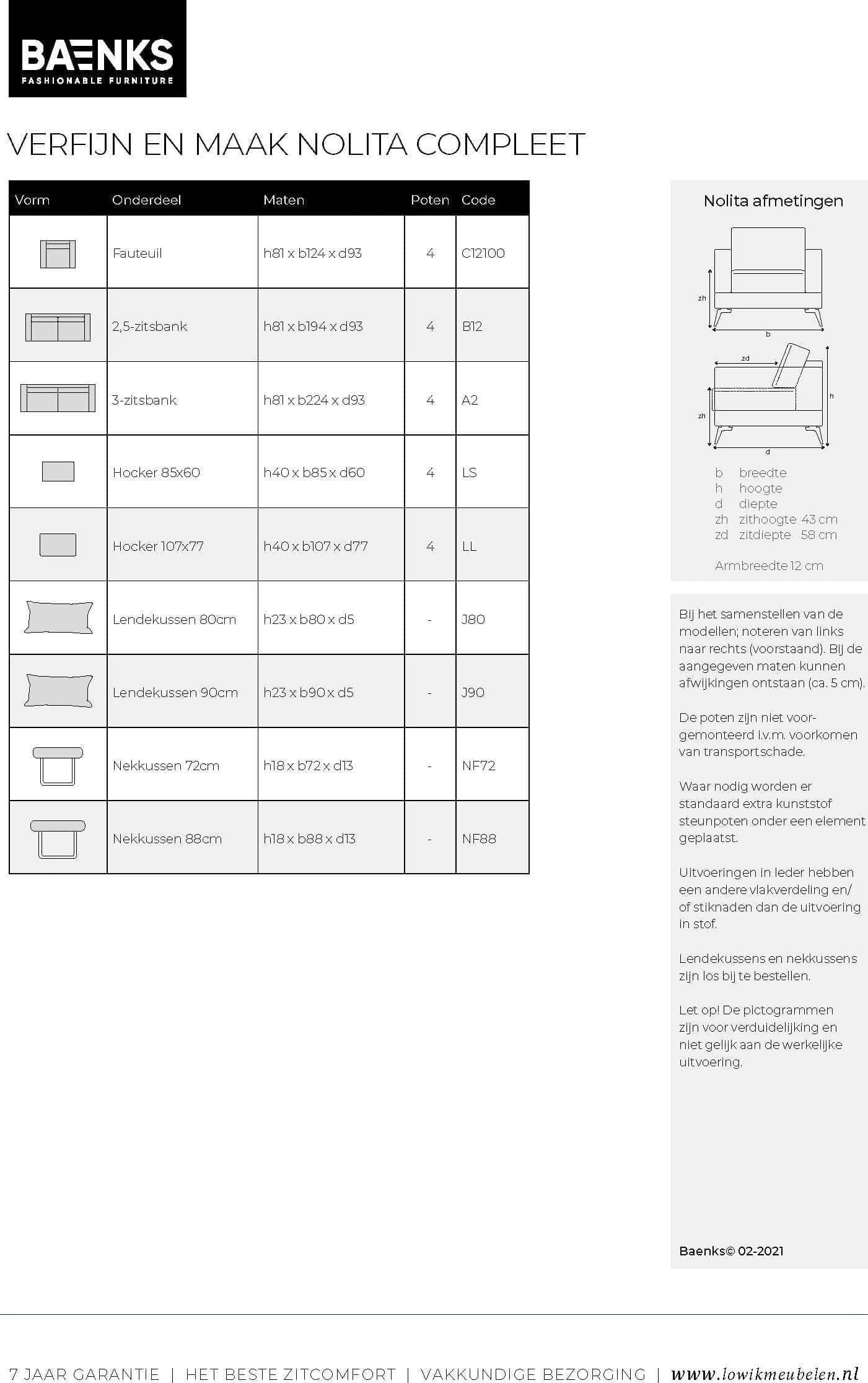 Nolita 2,5-zitsbank - Afbeelding 5