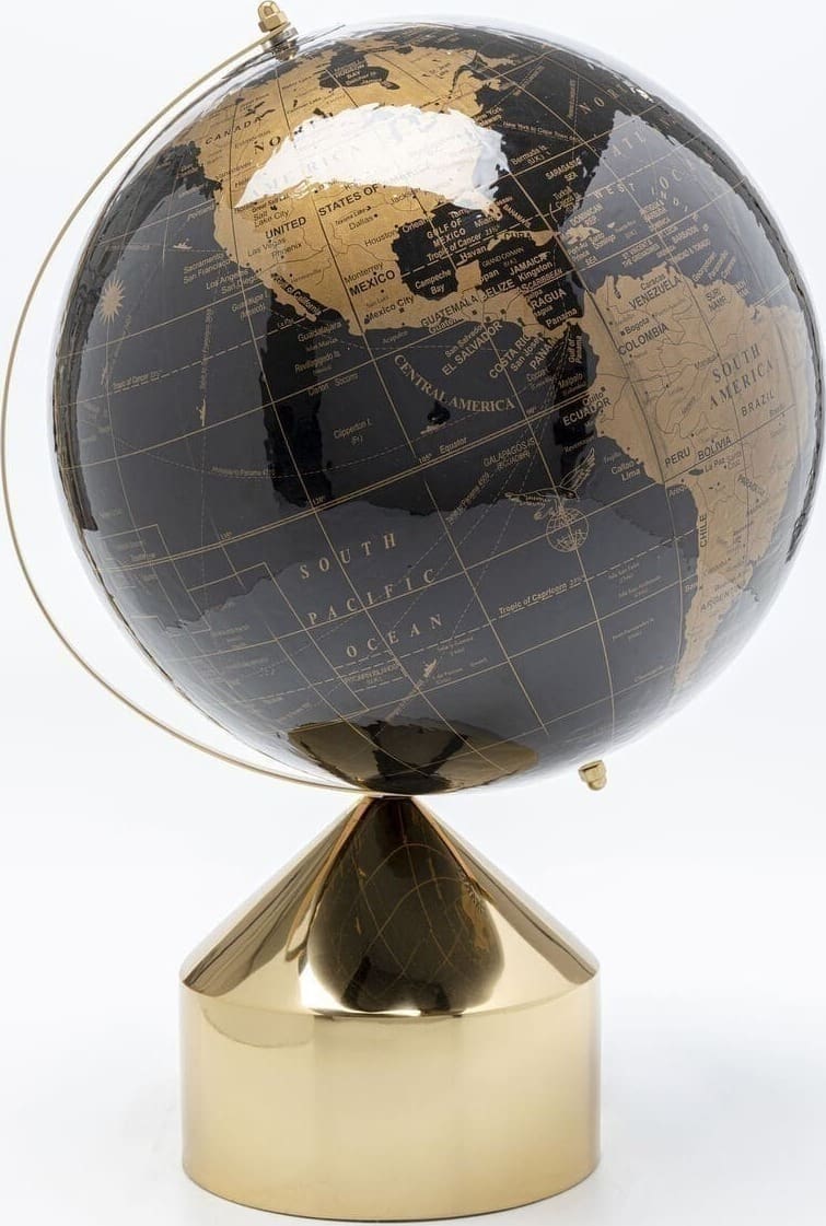 Beeld Globe Top Gold 47cm Kare Design Beeld 53926