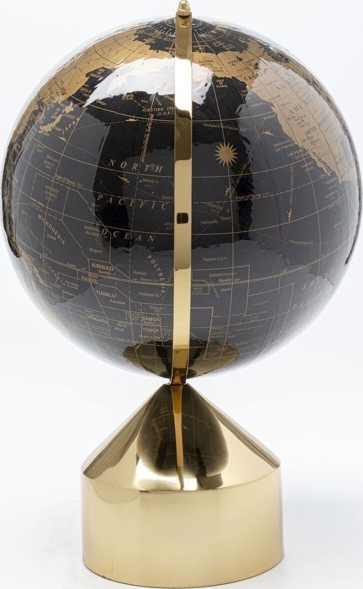 Beeld Globe Top Gold 47cm Kare Design Beeld 53926