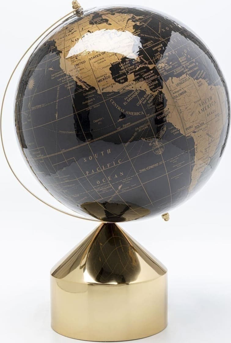 Beeld Globe Top Gold 47cm Kare Design Beeld 53926