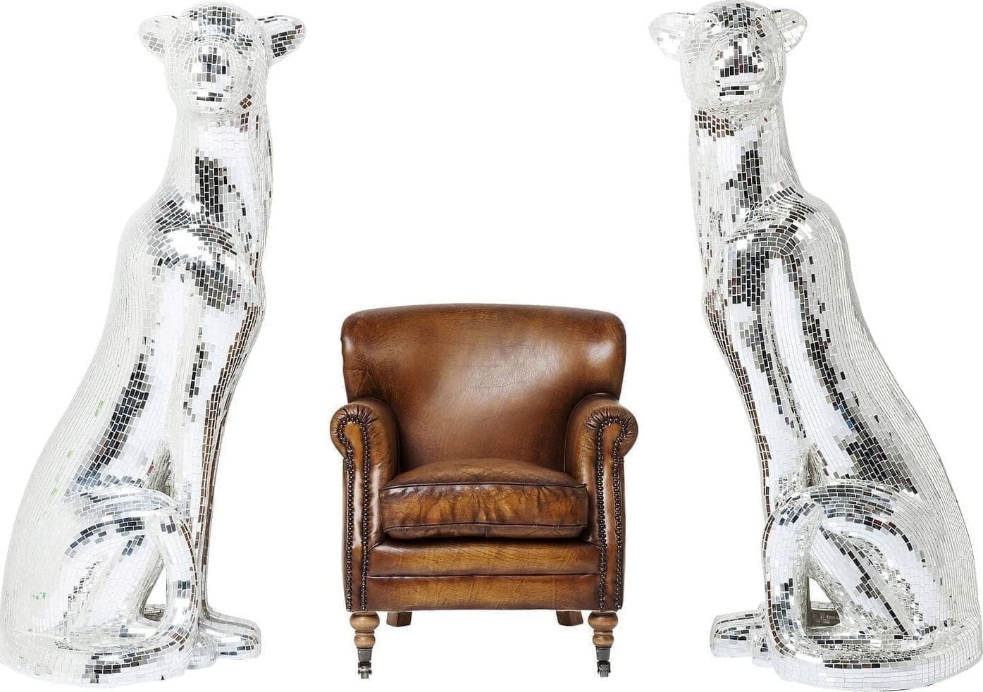 Beeld Mosaic Welcome Panther Right XL 150c Kare Design Beeld 39253