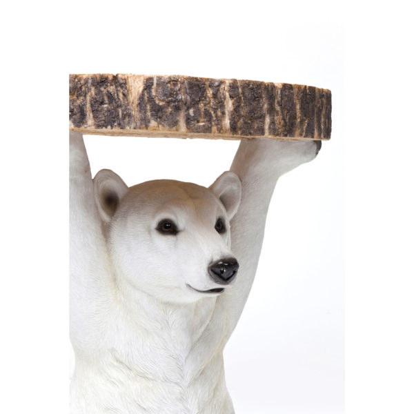 Bijzettafel Animal Polar Bear Ø37cm Kare Design Bijzettafel 78943