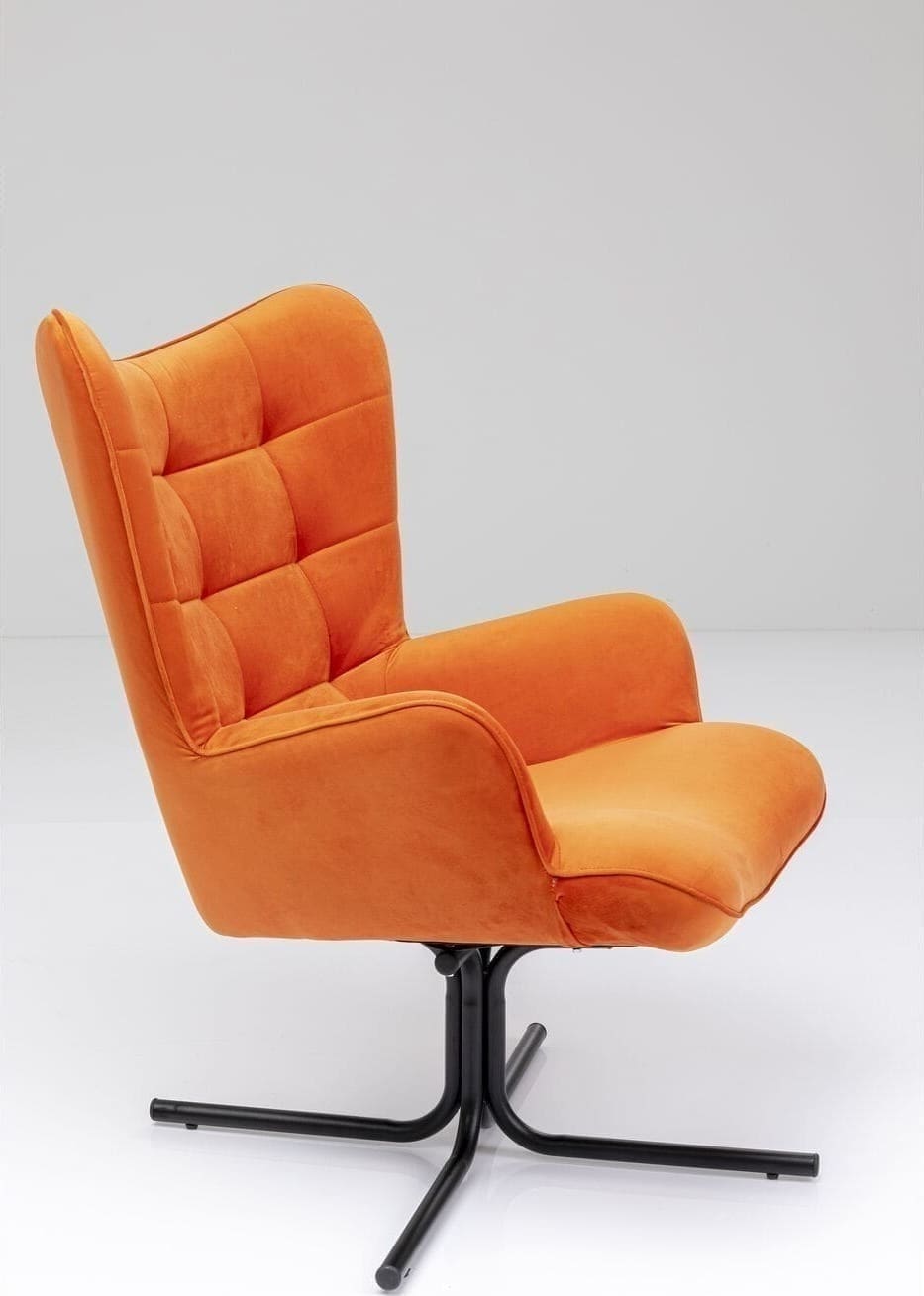 Draaistoel Met Arm Oscar Velvet Orange Kare Design Armstoel 86362