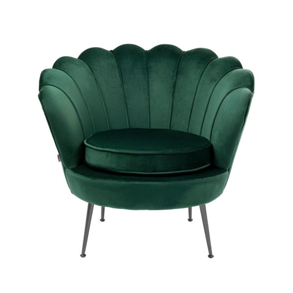 Fauteuil Water Lily Black Dark Green Kare Design Fauteuil 86619