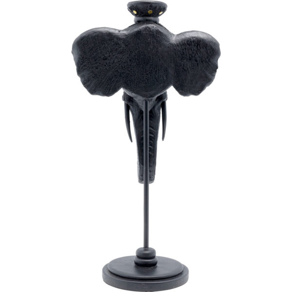 Kandelaar Elephant Head Black 49cm Kare Design Kandelaar 53539