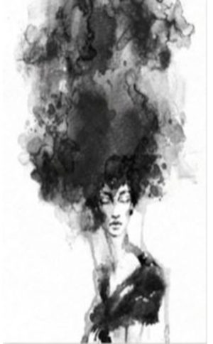 Schilderij Glas Smokey Hair 100x150cm Kare Design Schilderij 53816