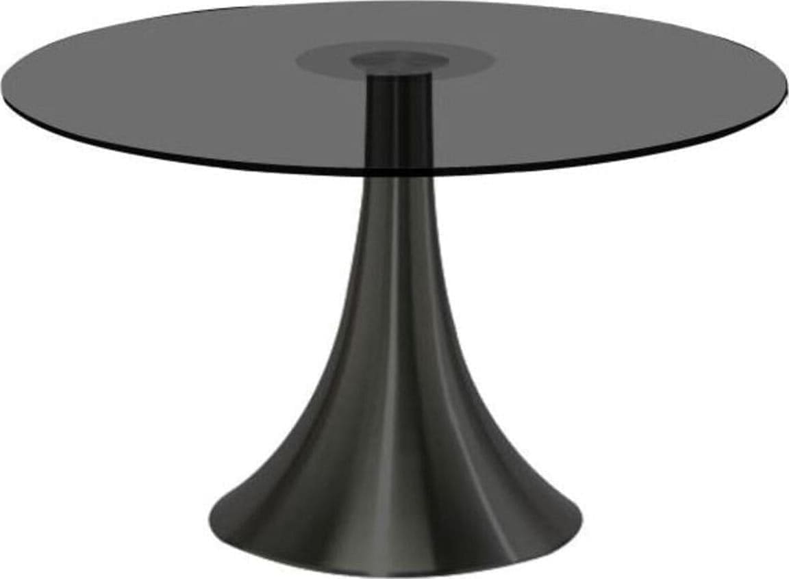 Tafel Grande Possibilita Smoke Glass Ø110cm Kare Design Eettafel 86608