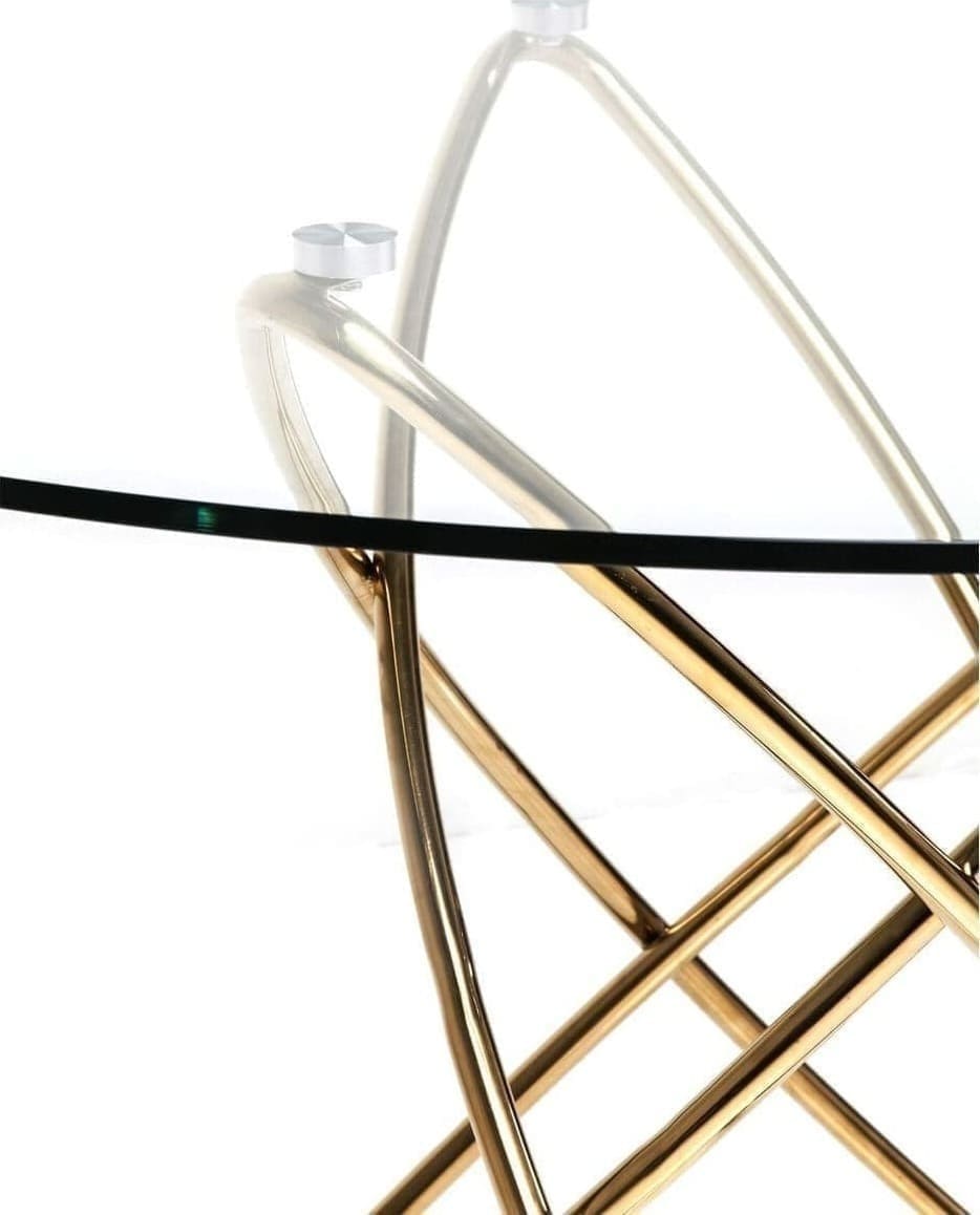 Tafel Molekular Gold Ø120cm Kare Design Eettafel 79621