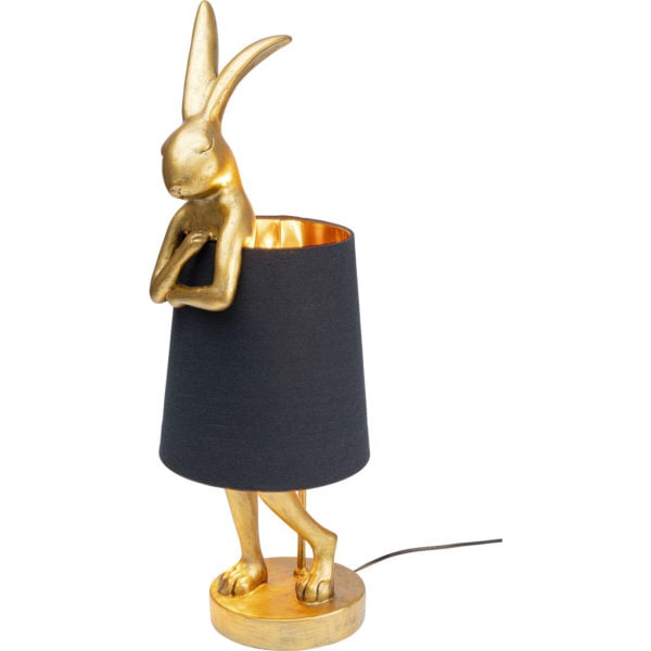 Tafellamp Animal Rabbit Gold/Black 68cm Kare Design Tafellamp 53470