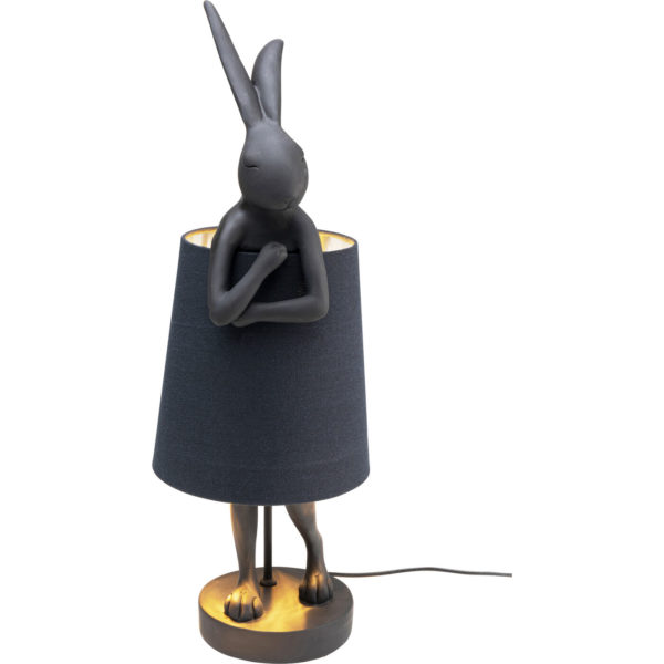 Tafellamp Animal Rabbit Matt Black 68cm Kare Design Tafellamp 53473
