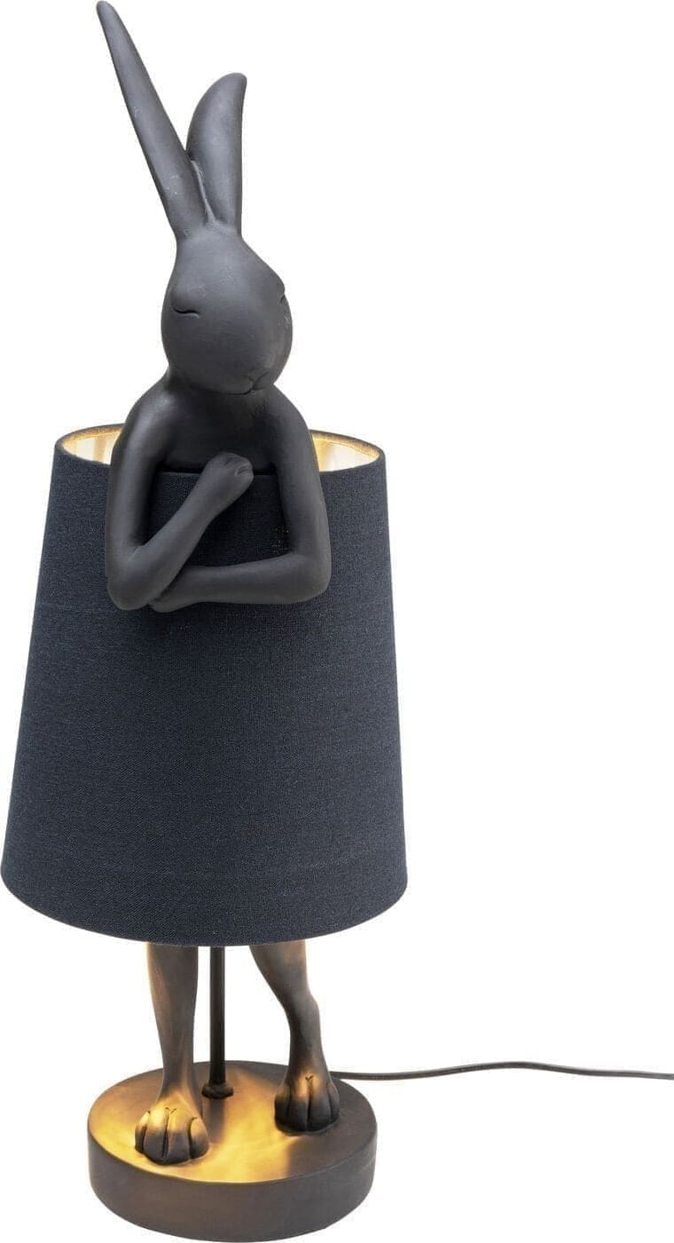 Tafellamp Animal Rabbit Matt Black 68cm Kare Design Tafellamp 53473