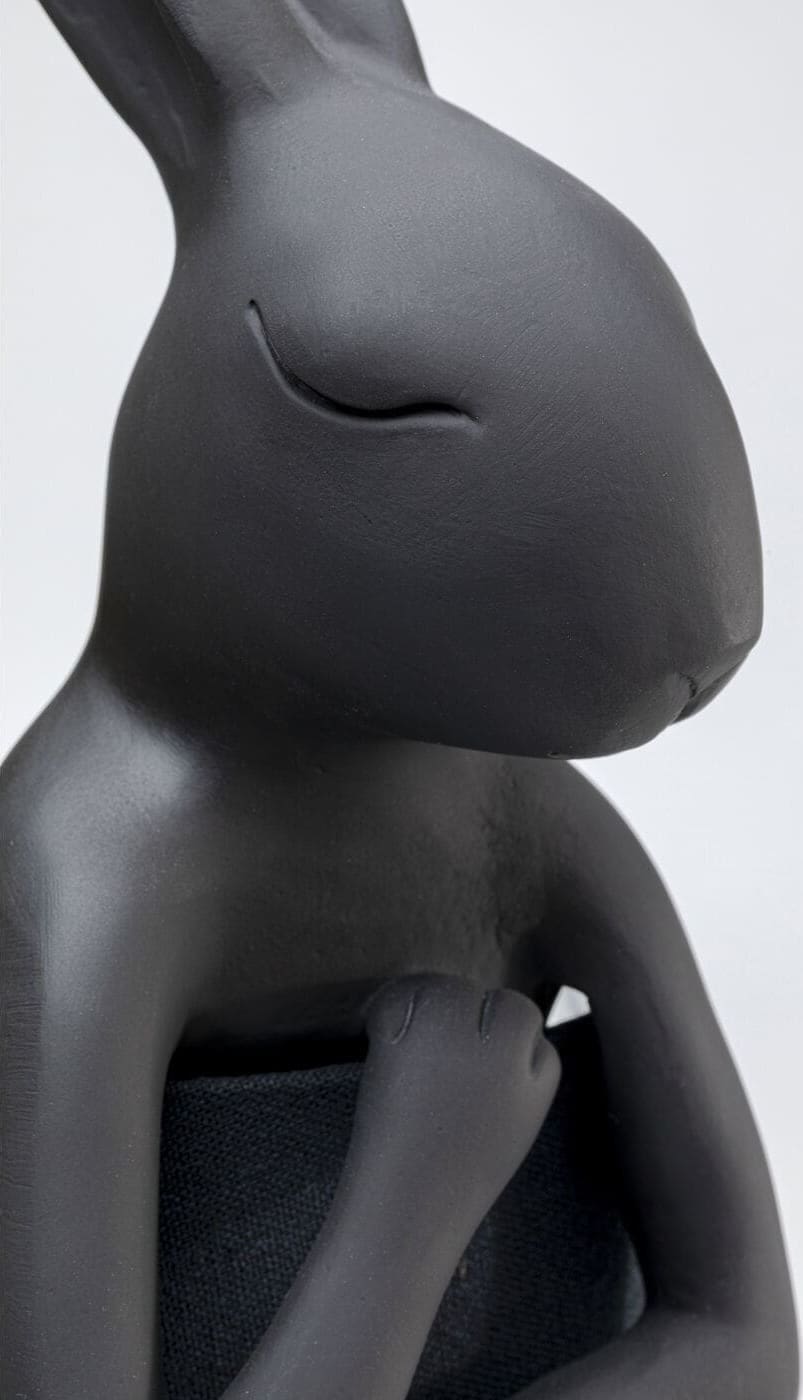 Tafellamp Animal Rabbit Matt Black 68cm Kare Design Tafellamp 53473