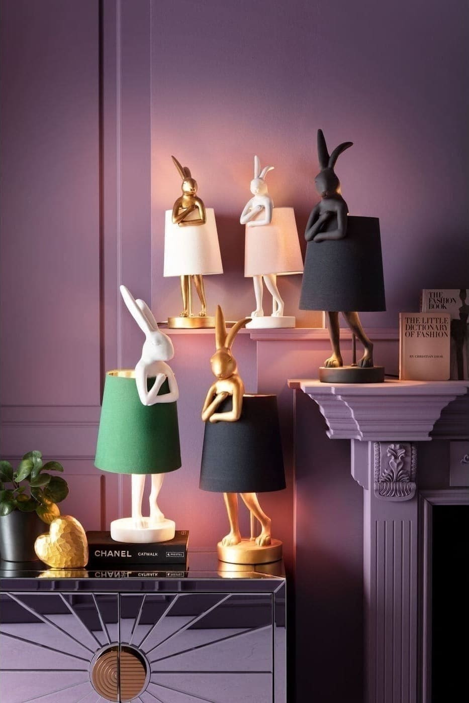 Tafellamp Animal Rabbit Matt Black 68cm Kare Design Tafellamp 53473