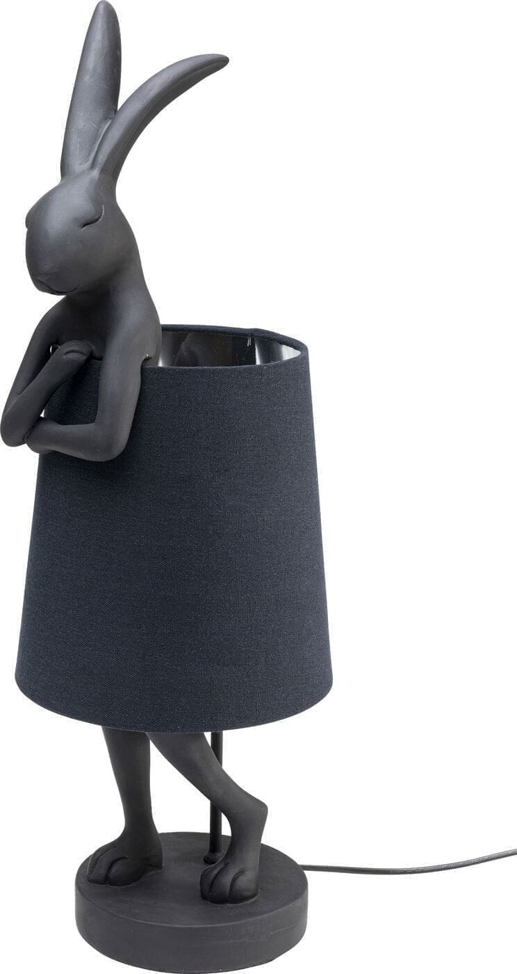 Tafellamp Animal Rabbit Matt Black 68cm Kare Design Tafellamp 53473