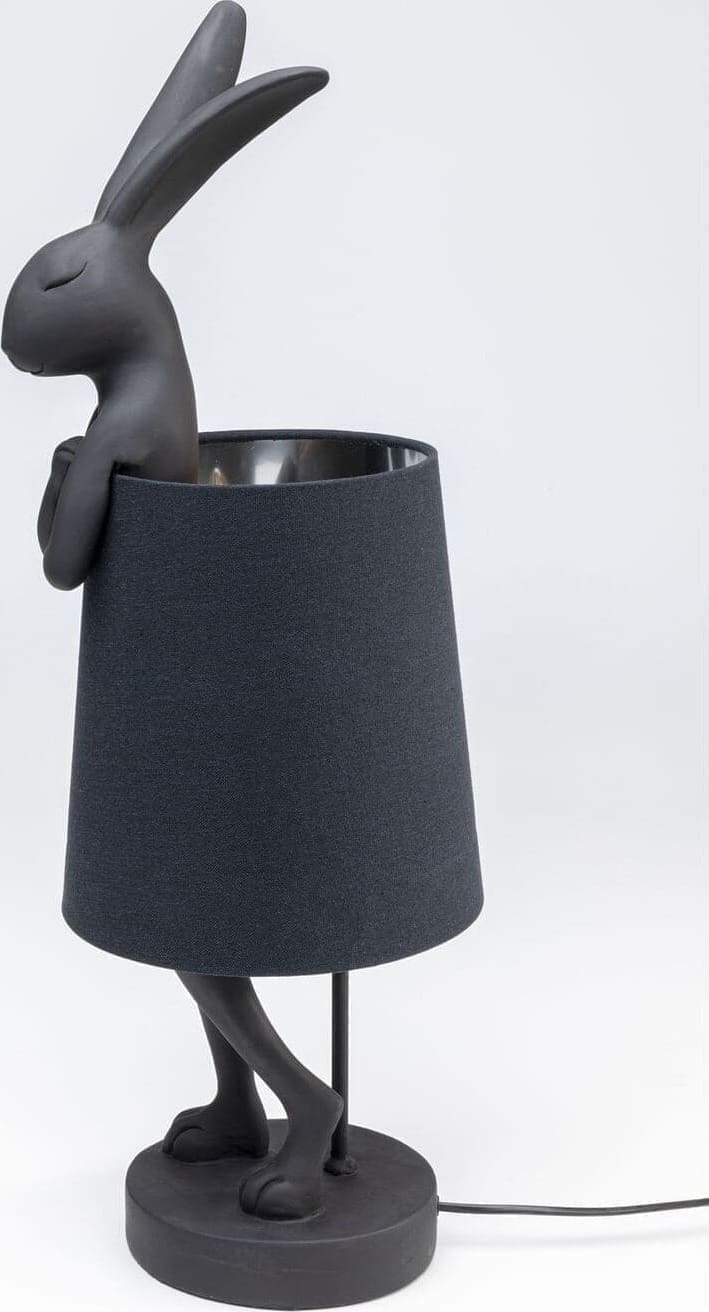Tafellamp Animal Rabbit Matt Black 68cm Kare Design Tafellamp 53473