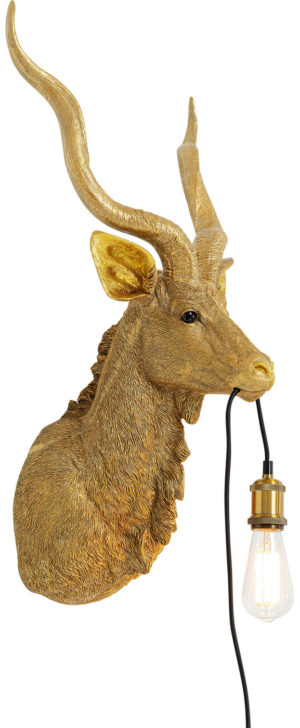 Wandlamp Animal Goat Gold 45x74cm Kare Design Wandlamp 53713