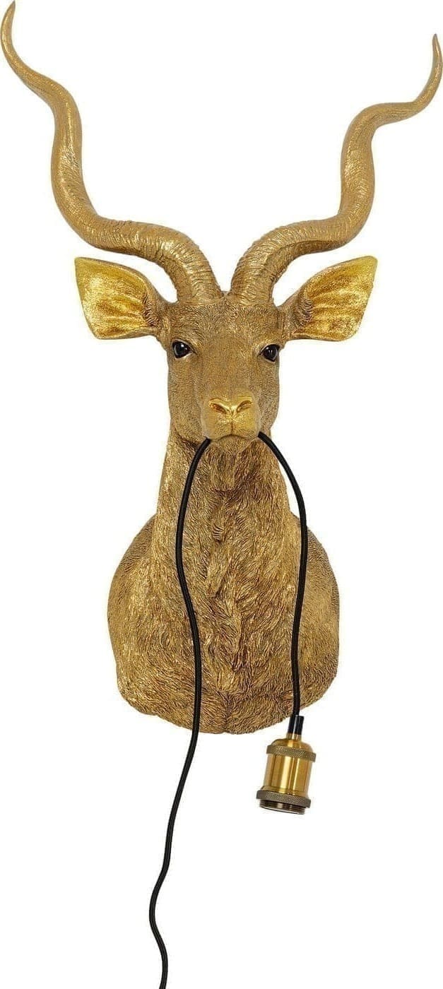 Wandlamp Animal Goat Gold 45x74cm Kare Design Wandlamp 53713
