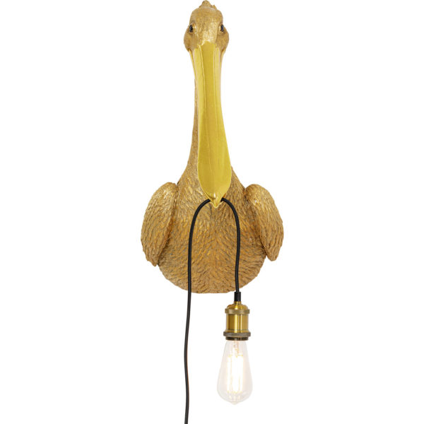 Wandlamp Animal Spoonbill Gold 29x62cm Kare Design Wandlamp 53711