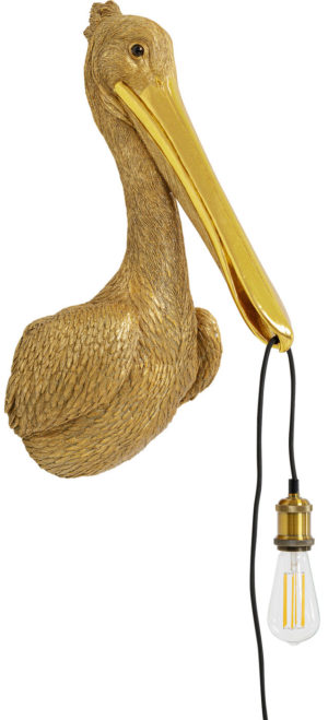 Wandlamp Animal Spoonbill Gold 29x62cm Kare Design Wandlamp 53711