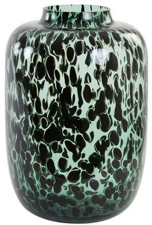 Profijt Meubel Vaas Kobala glas groen-zwart 42cm Groen Woonaccessoire