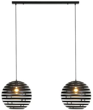 Pronto Wonen Hanglamp Fiorenza Ø 40 cm zwart staal Zwart Lamp