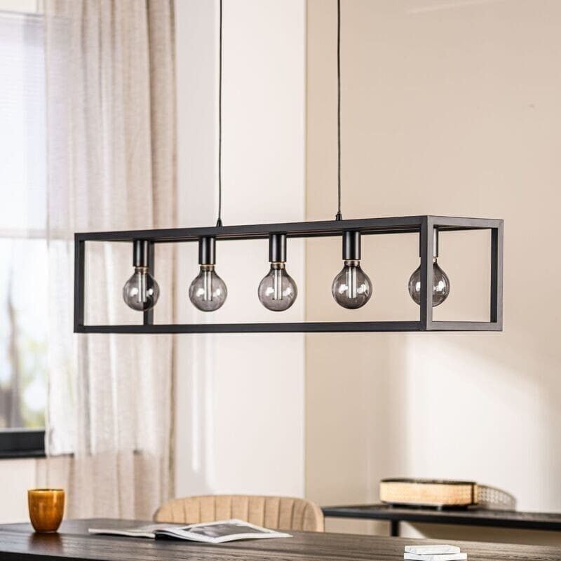 Pronto Wonen Hanglamp Tiamo zwart staal Zwart Lamp