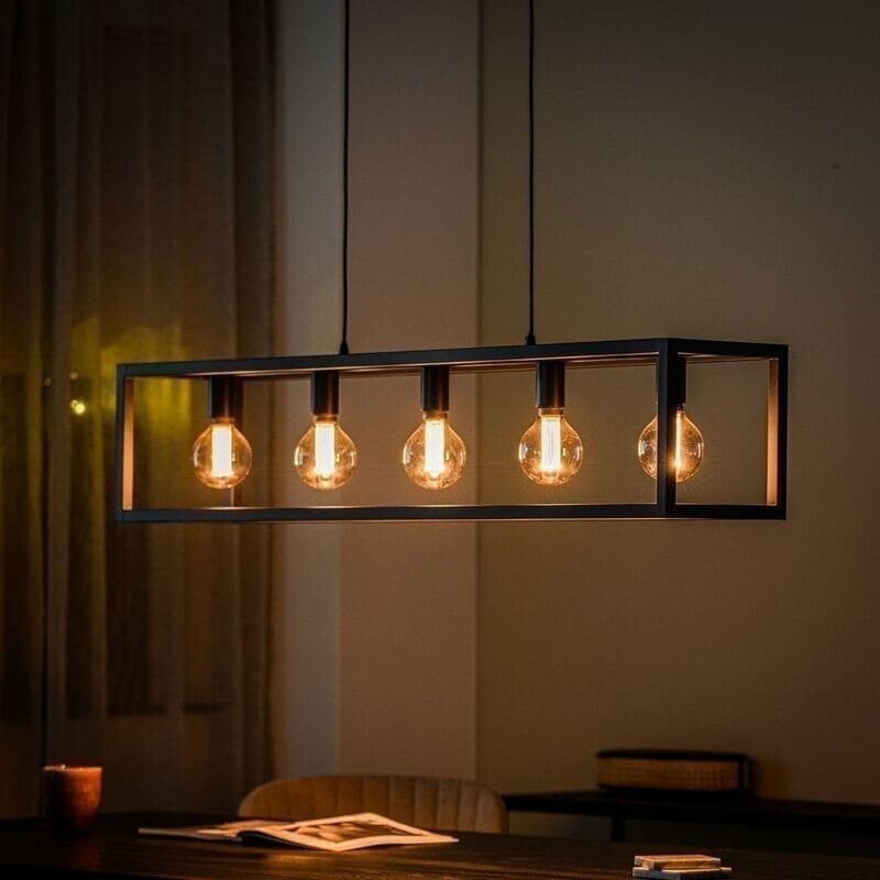 Pronto Wonen Hanglamp Tiamo zwart staal Zwart Lamp