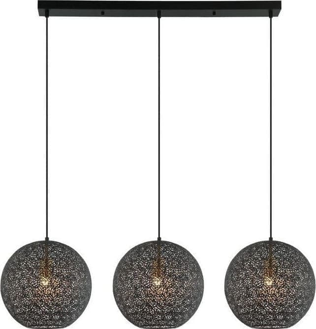 Pronto Wonen Hanglamp Tossica Ø 30 cm zwart staal Zwart Lamp