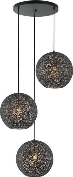 Pronto Wonen Hanglamp Tossica Ø 30 cm zwart staal Zwart Lamp