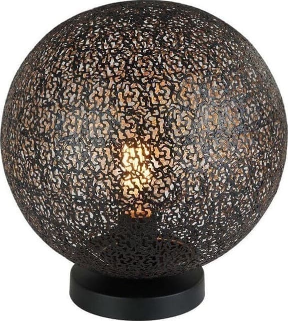 Pronto Wonen Tafellamp Tossica Ø 30 cm zwart staal Zwart Lamp