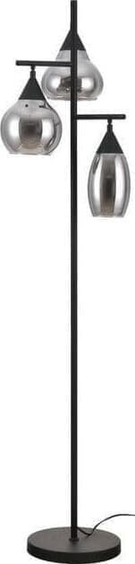 Pronto Wonen Vloerlamp Lungo glas smoke zwart Zwart Lamp