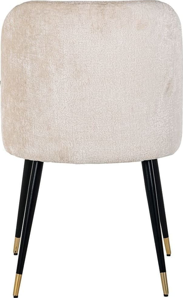 Richmond Interiors Stoel Alicia white chenille fire retardant Wit Eetkamerstoel