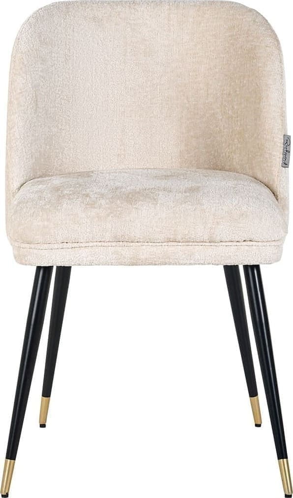 Richmond Interiors Stoel Alicia white chenille fire retardant Wit Eetkamerstoel