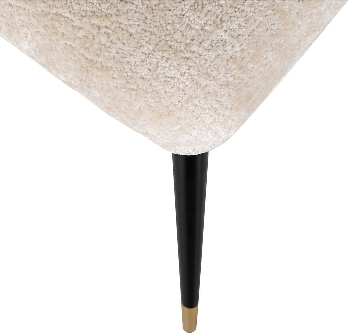 Richmond Interiors Stoel Alicia white chenille fire retardant Wit Eetkamerstoel