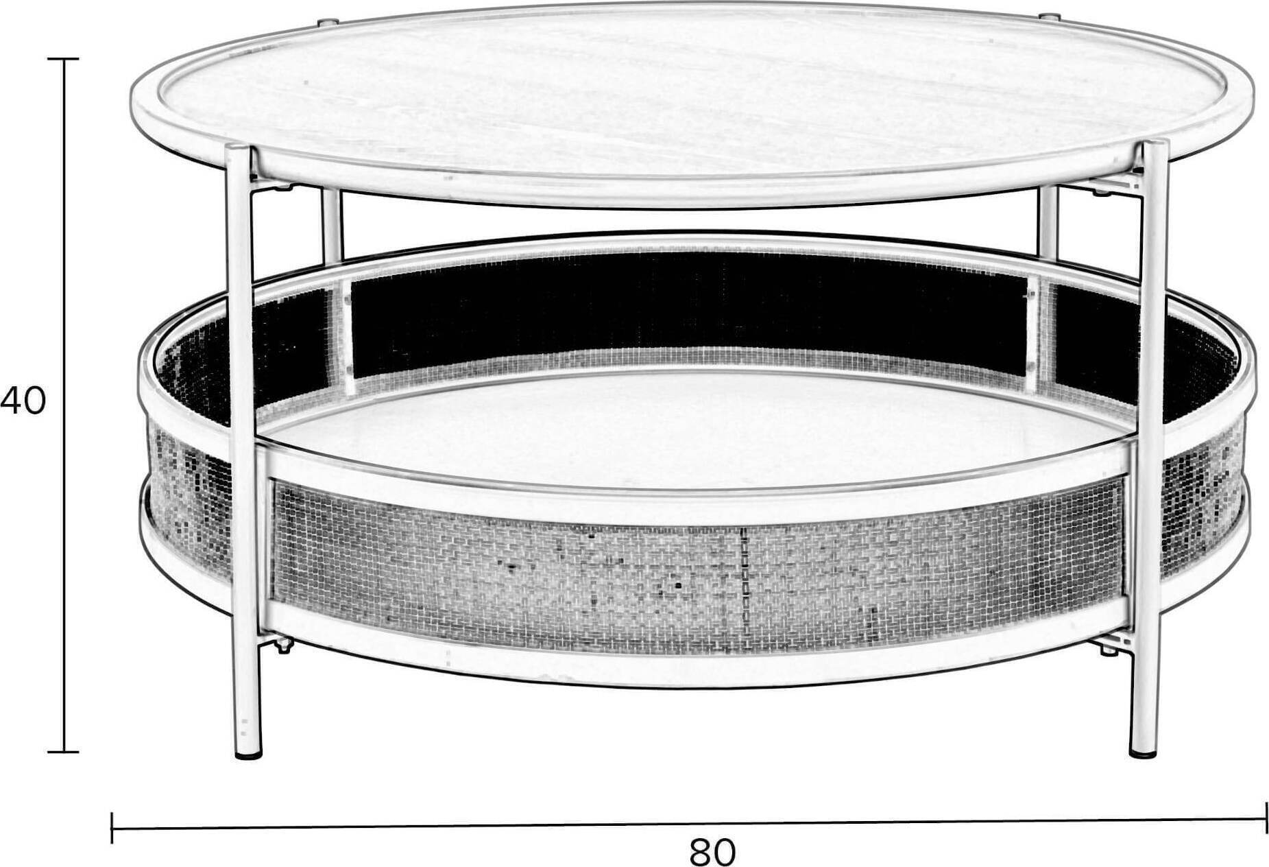 Salontafel Makoto Black White Label Living ZVR2300309