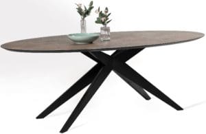 HPL eettafel Hermien - zwarte spinpoot