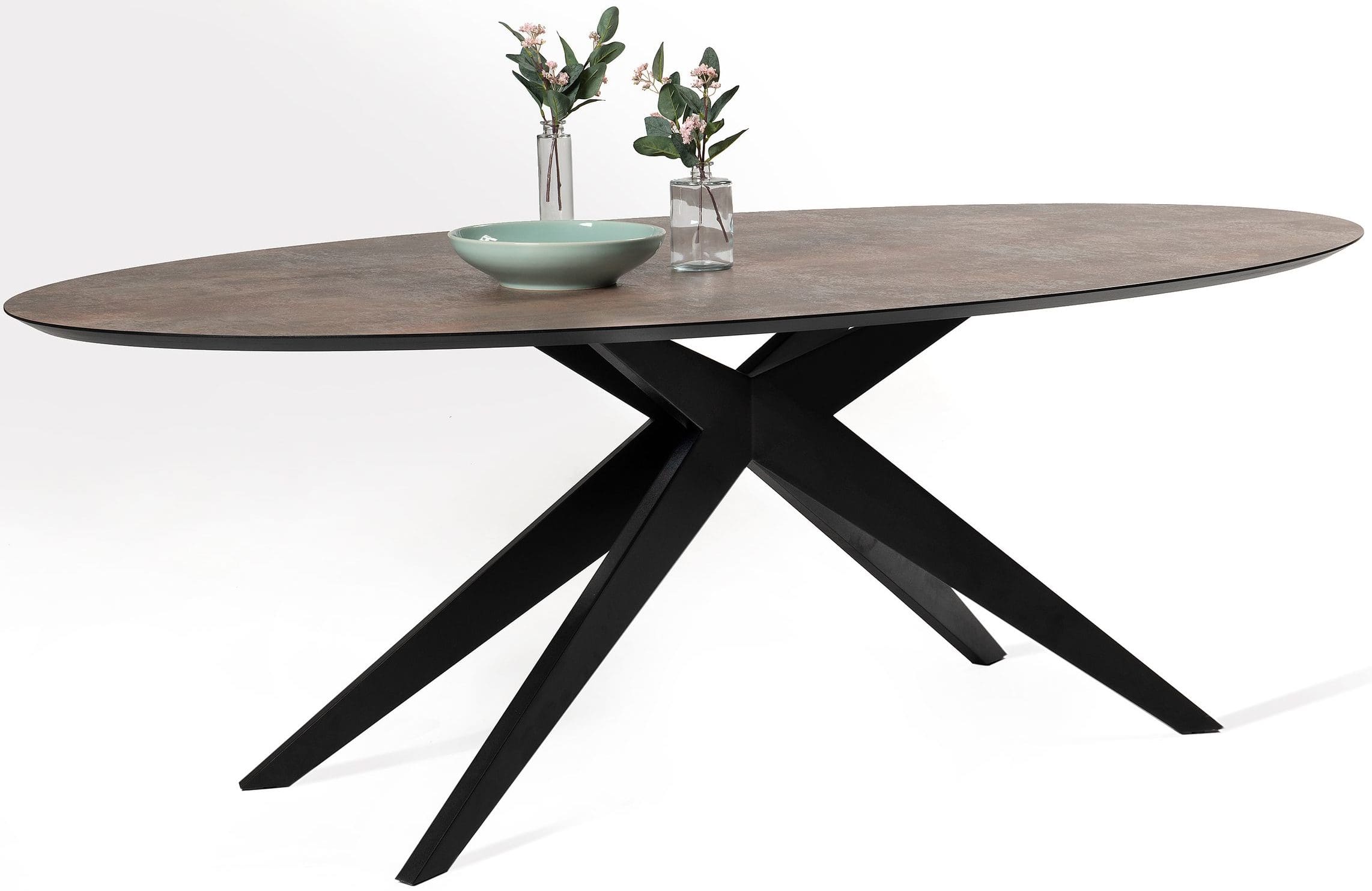 HPL eettafel Hermien - zwarte spinpoot