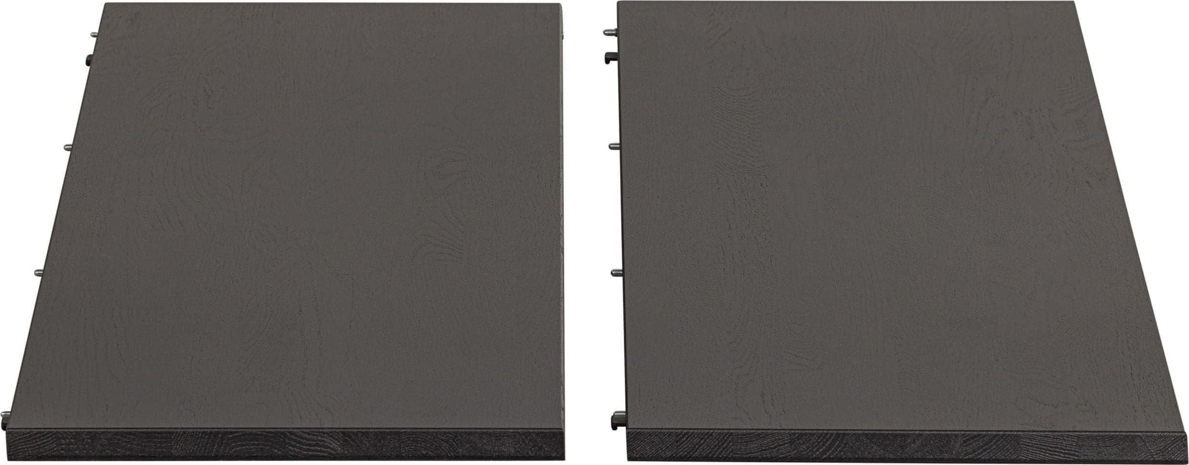 WOOOD Exclusive Lange Jan Uitschuifbare Eettafel Rond Eiken Blacknight Zwart Eetkamertafel