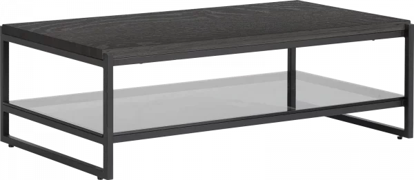Xooon Modali salontafel 100 x 60 cm - laag - onyx Zwart Bijzettafel
