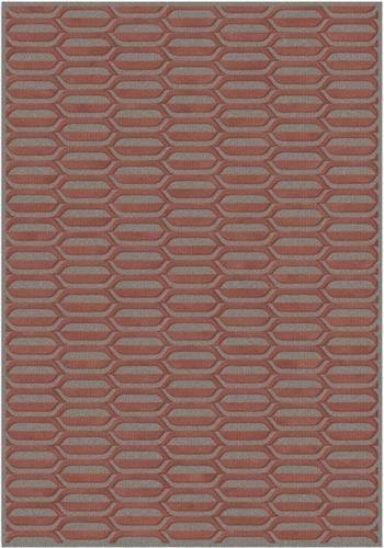Vloerkleed Graphix Dessin 949 Grey-red 200x290 Brinker Carpets Vloerkleed BRNKR10027532
