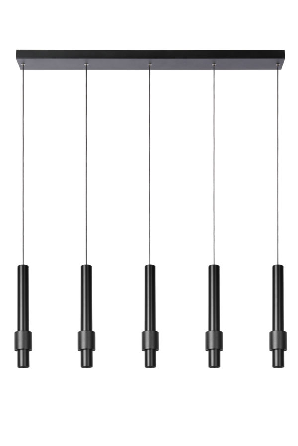 Lucide Margary Hanglamp Led Dimb. 5x21w 2700k - Zwart Lucide Hanglamp 24402/30/30