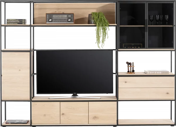 Xooon Modulo tv-wand 270 cm - 5 nivo&apos;s - natural Naturel Tv-dressoir