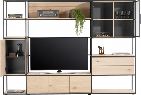 Xooon Modulo tv-wand 270 cm - 5 nivo&apos;s - natural Naturel Tv-dressoir